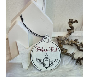 ADVENTSKALENDER 6. Dezember - 16 Anhänger Weihnachtskugeln Doodle